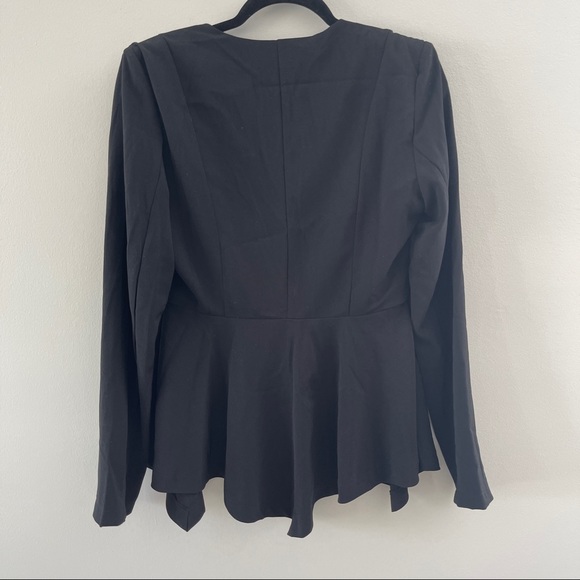 Do + Be Womens Blazer Size Small Black Single Button High Low - Picture 4 of 4